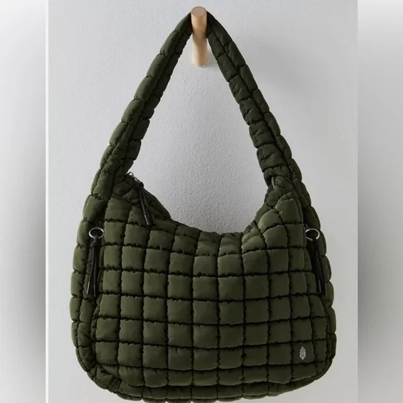 Free People FP Movement Quilted Carryall Army Green - FACTORY SEALED - Picture 5 of 11